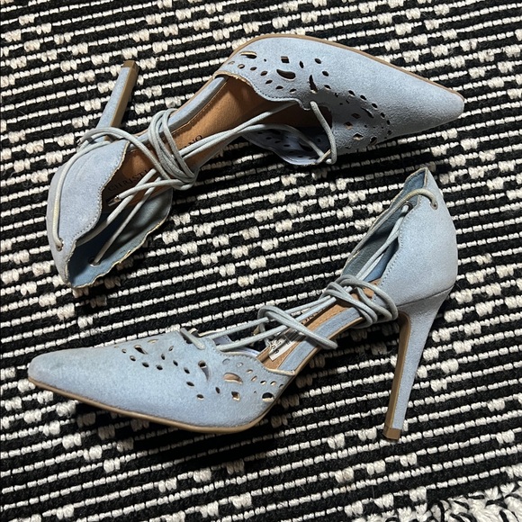 Christian siriano light blue pumps lace up - Picture 6 of 6